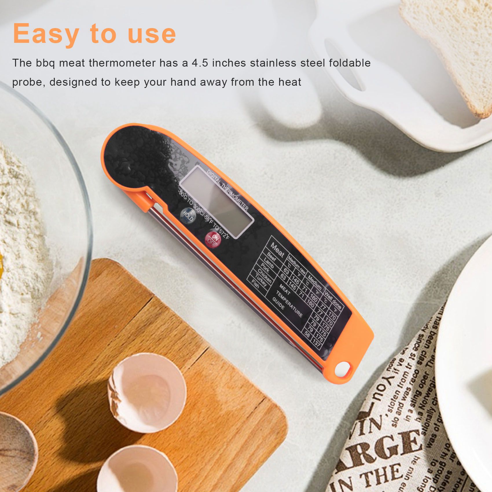 Digital Thermometer Probe - ABMI-Digital Instant Read Vleesthermometer met zeer