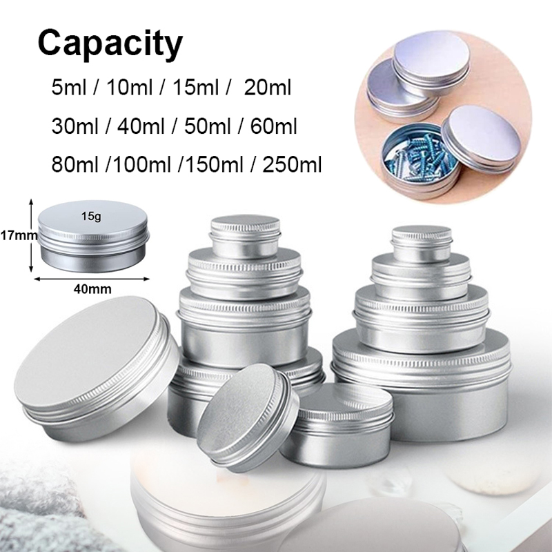 Candle Making Supplies Jars - 1/5/10pcs 5-250ml Lege Zilveren Aluminium Blikken