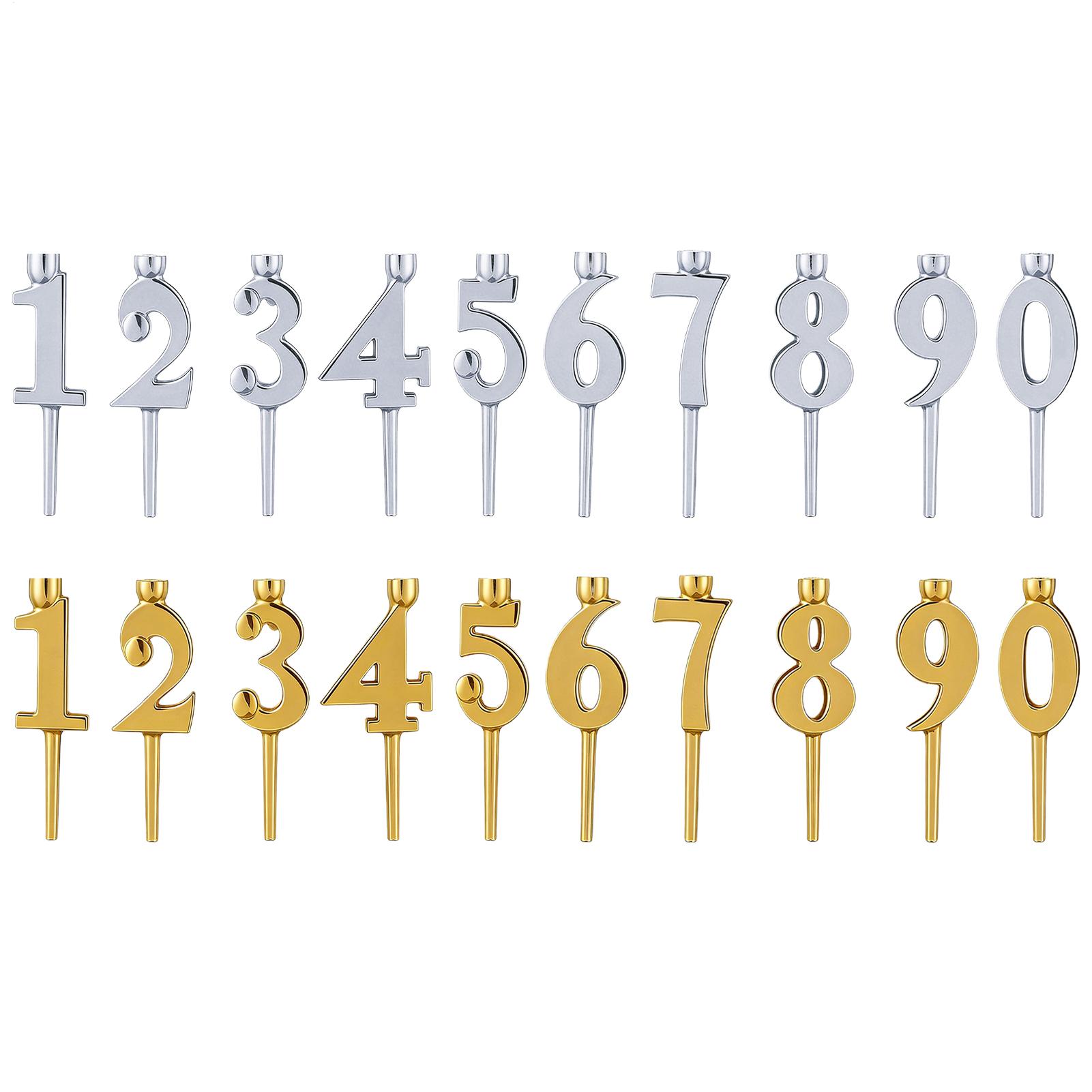 Candle Supplies Free Shipping - Nummerkaarsenhouders voor taart 10 stuks Verjaardagsfeestbenodigdheden
