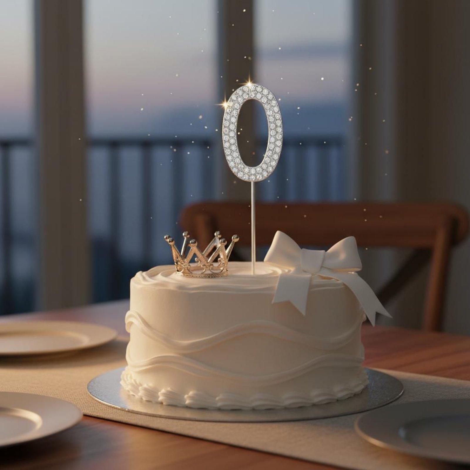 Candle. Queen - Crystal Crown Cake Topper Sprankelende Crown