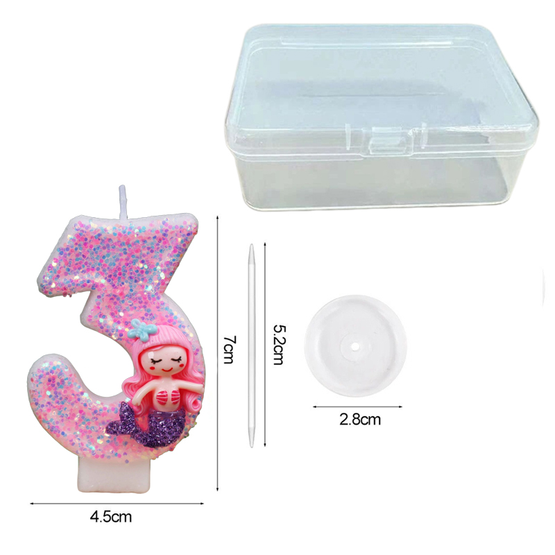 Creatieve roze zeemeermin 0-9  - Candle Supplies Free Shipping recensie en prijs