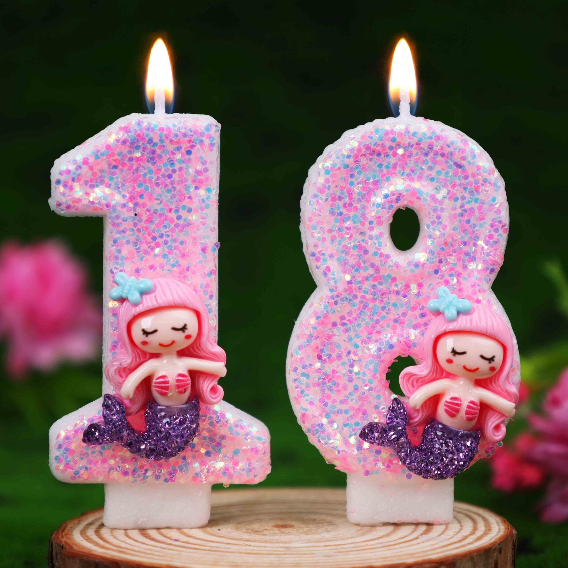 Creatieve roze zeemeermin 0-9  - Candle Supplies Free Shipping recensie en prijs